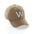 thumbnail image 1 of Customized Letter Intial Baseball Hat A to Z Team Colors, Khaki Cap Black White Letter W, 1 of 4