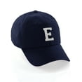 thumbnail image 1 of Customized Letter Intial Baseball Hat A to Z Team Colors, Navy Cap Black White Letter E, 1 of 4