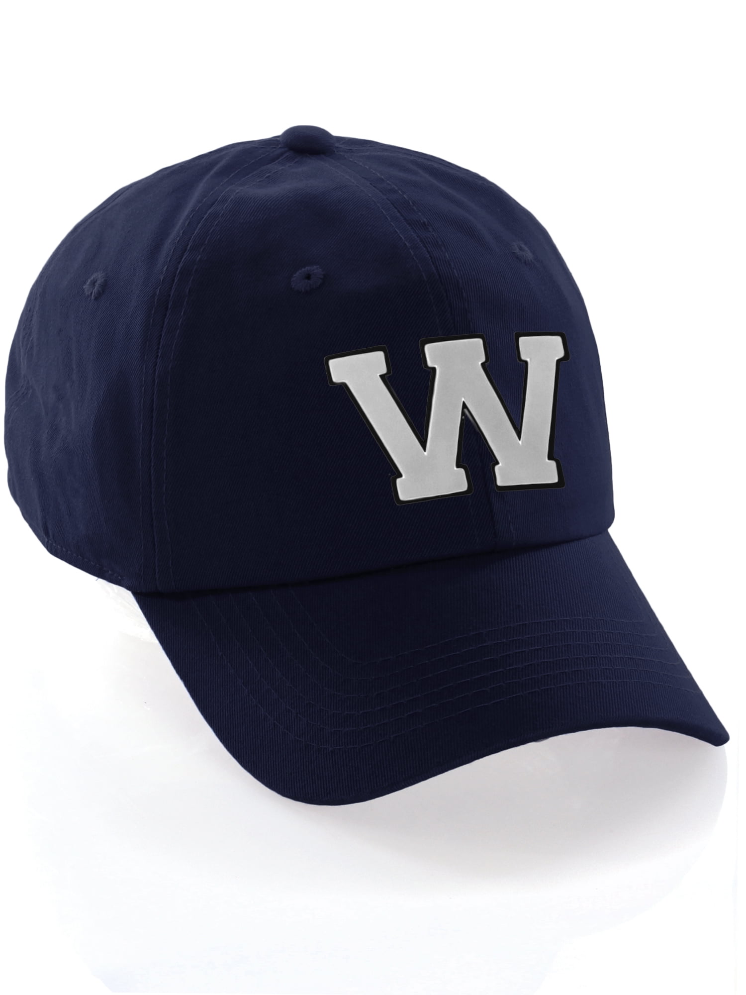 Customized Letter Intial Baseball Hat A to Z Team Colors, Navy Cap ...