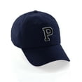 thumbnail image 1 of Customized Letter Intial Baseball Hat A to Z Team Colors, Navy Cap White Black Letter P, 1 of 4