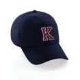 thumbnail image 1 of Customized Letter Intial Baseball Hat A to Z Team Colors, Navy Cap White Red Letter K, 1 of 4