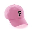 thumbnail image 1 of Customized Letter Intial Baseball Hat A to Z Team Colors, Pink Cap White Black Letter F, 1 of 3