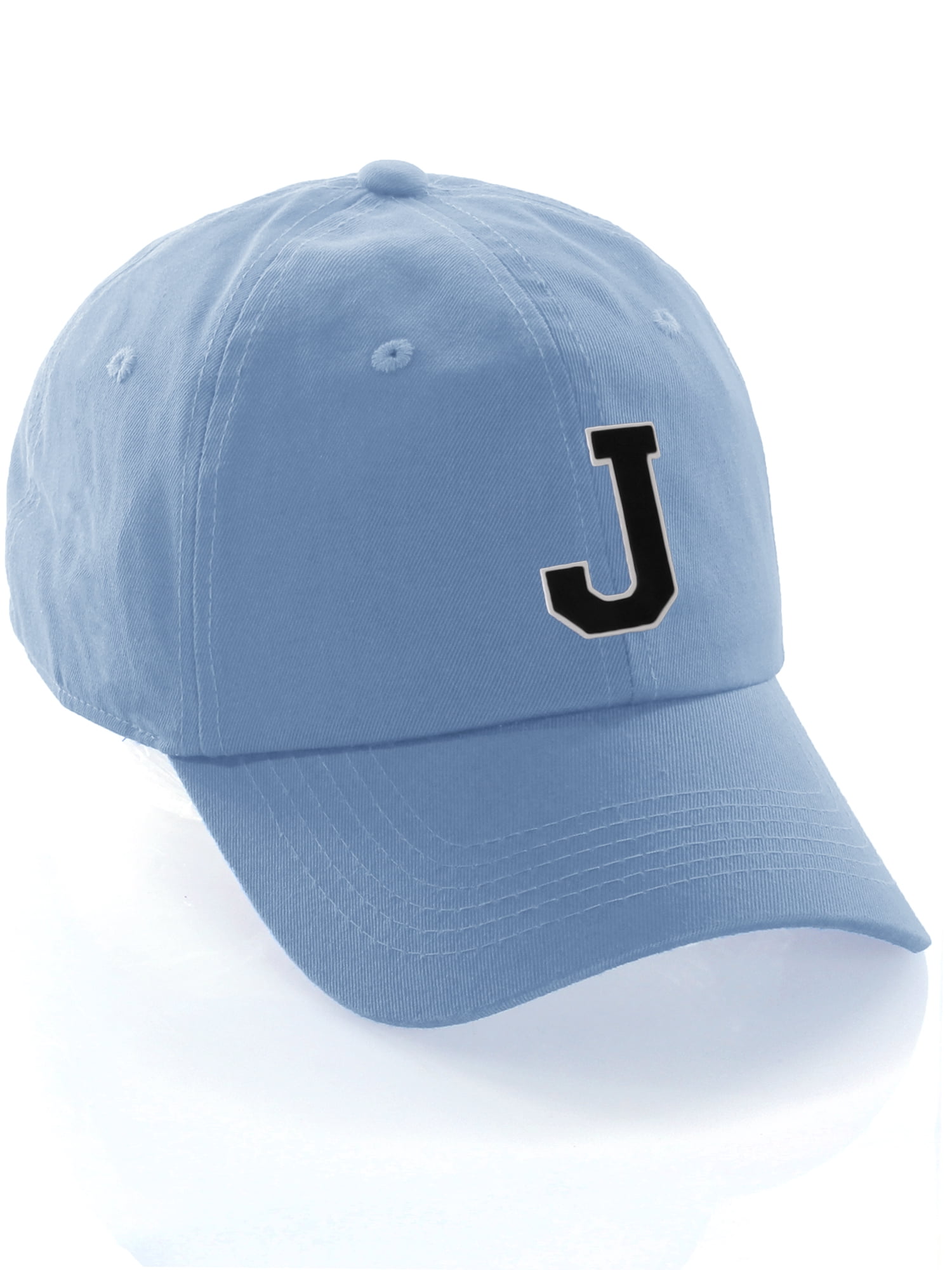 Customized Letter Intial Baseball Hat A to Z Team Colors, Sky Cap White ...