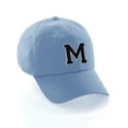 thumbnail image 1 of Customized Letter Intial Baseball Hat A to Z Team Colors, Sky Cap White Black Letter M, 1 of 3