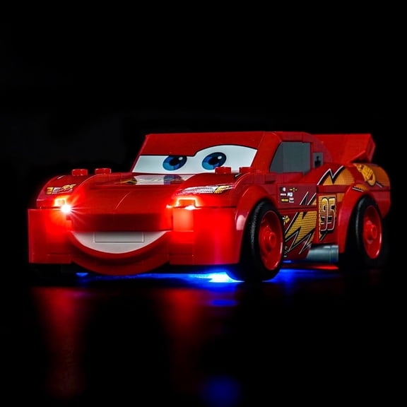 Customized Light kit Compatible with Lego 77255 Lightning McQueen - No Actual Model Only Lights, LED Lighting Accessories Compatible with Lego 77255 McQueen