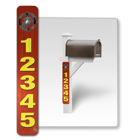 Customized Mailbox Address Numbers Stickers for Outside, 911 Emergency Super Reflective Vertical Home/Office/Apartment Number/Letter Vinyl Decal (4x15", Marines)