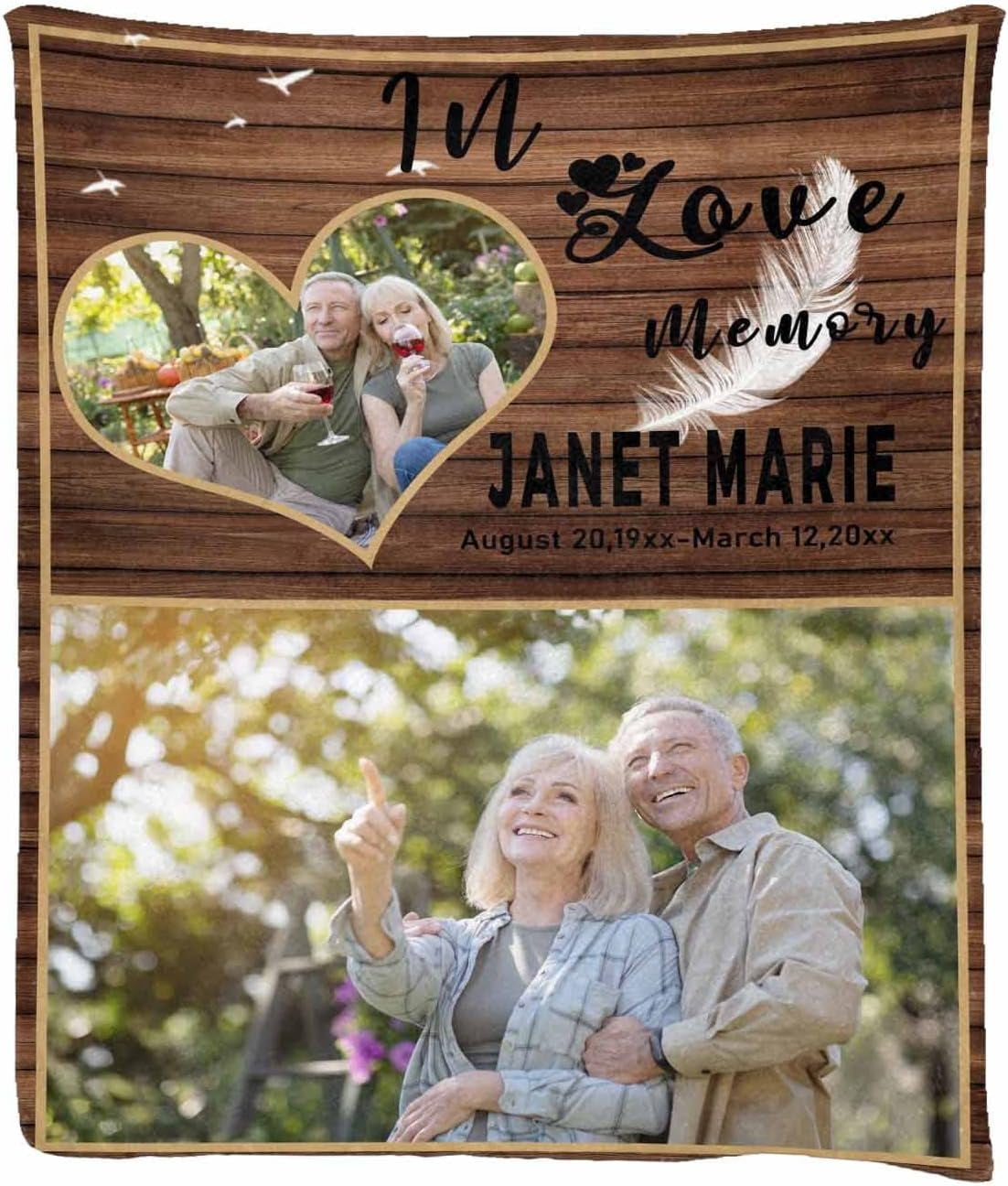 Customized Memorial Blankets And Throws, Love Memory Memory Blanket For