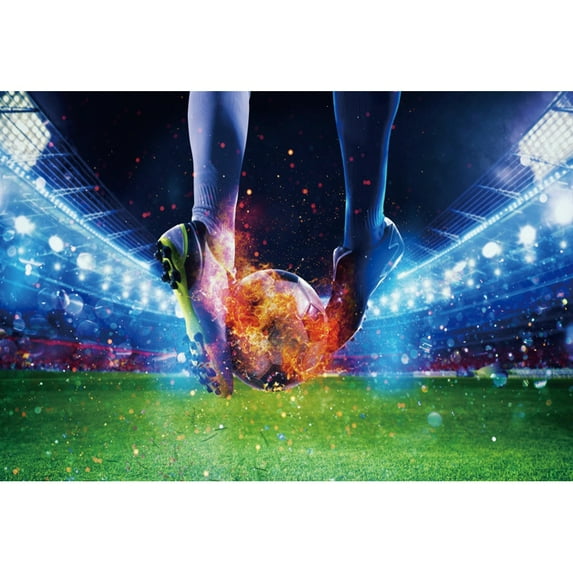 Customized Name Football Soccer Theme Backdrop for Photography Boys