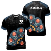 Customized Name Funny Colorful Pickleball Team Custom Mens T-Shirt S-5XL