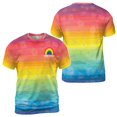 thumbnail image 1 of Customized Name LGBT Rainbow Pattern LGBT Month Pride 3D T-Shirt S-5XL, 1 of 4