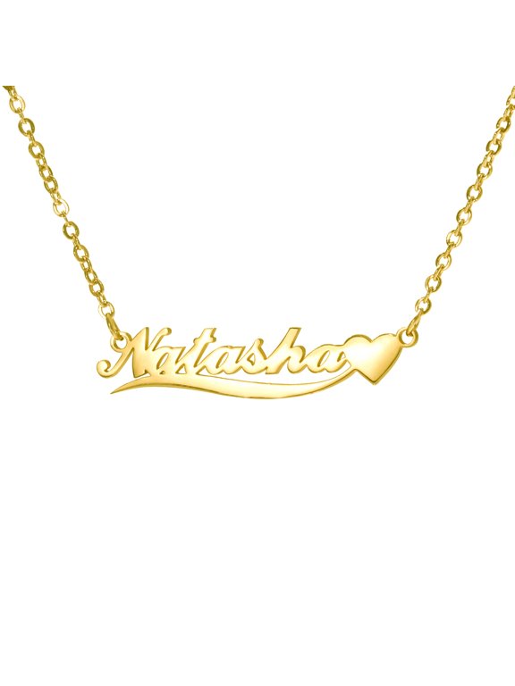 Customized Name Necklace Stainless Steel Jewelry Customized Heart Necklace Women Customized Gifts