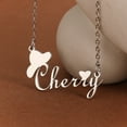 thumbnail image 1 of Customized Name Necklaces Stainless Steel Personalized Heart Capital Letters Pendant Chain Choker For Women Party Jewelry, 1 of 5