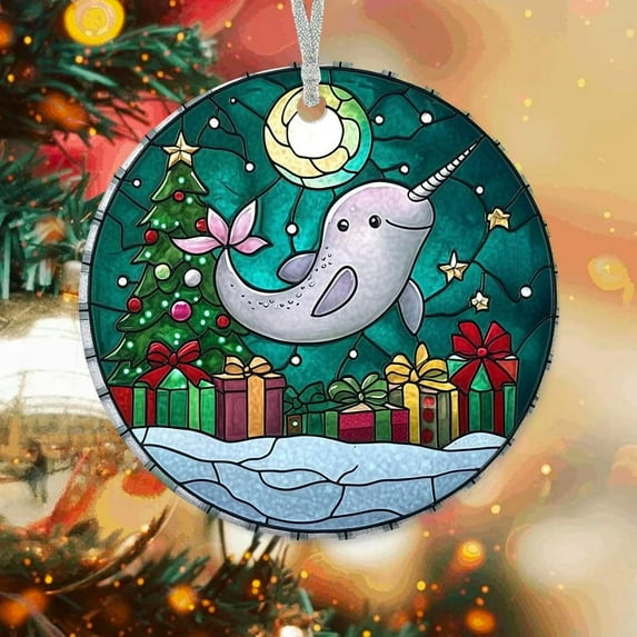 Customized Narwhal Christmas Ornaments, Narwhal for Christmas Tree, Narwhal Christmas Décor, Ornament 2025 OthviZ