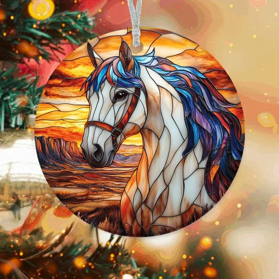 Customized Ornaments Bay Horse, Bay Horse Ornament, Bay Horse Decorations, Bay Horse TCmq47 (Bay Horse 3)