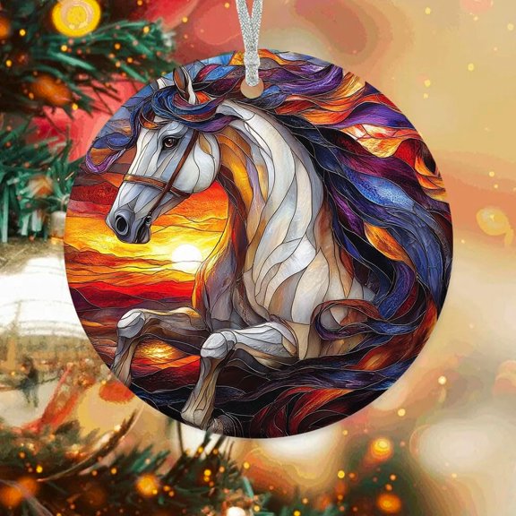 Customized Ornaments Black Horse, Black Horse Ornament, Black Horse Decorations, Black Horse zvRd3Y (Black Horse 4)