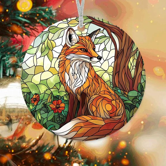 Customized Ornaments Forest Fox, Forest Fox Ornament, Forest Fox Keepsake, Forest Fox CDuxLB