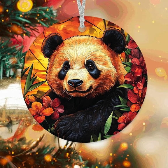 Customized Ornaments Panda Bear, Panda Bear Ornament, Panda Bear Present Ideas, Panda Bear for Trees gl86bQ (Panda Bear 6)