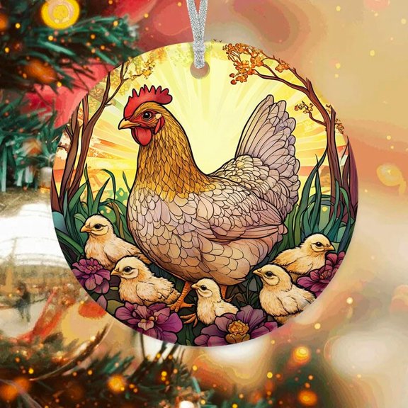 Customized Ornaments Spring Hen and Chicks, Spring Hen and Chicks Ornament, Spring Hen and Chicks Present Ideas, Spring Hen and Chicks for Trees whBkL0 (Hen and Chicks 2)