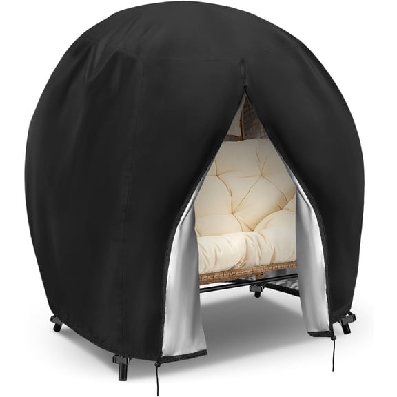 Customized Outdoor Egg Chair Cover, Personalized Egg Chair Covers Waterproof Heavy Duty for Patio Hanging/Papasan Rocking Chairs/Wicker Chairs