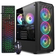 STGAubron Gaming Desktop PC, Intel Core i5-13400F up to 4.6GHz, 16G DDR4, 512G SSD, GeForce RTX 3050 6G, WiFi 6, BT 5.2, RGB Fan x4, Windows 11 Home