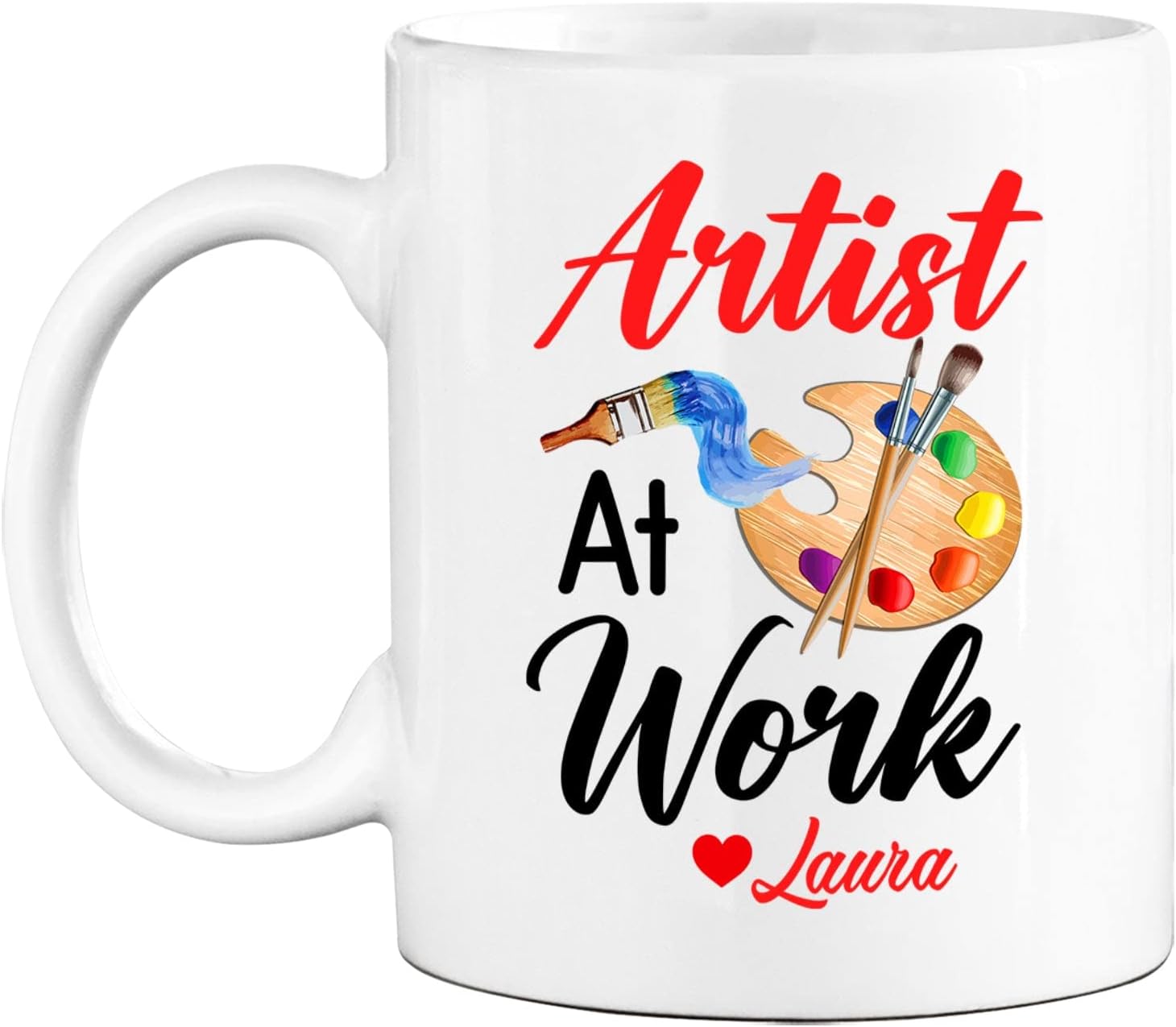 Customized Painter Coffee Cup Personalized Artist At Work Mugs