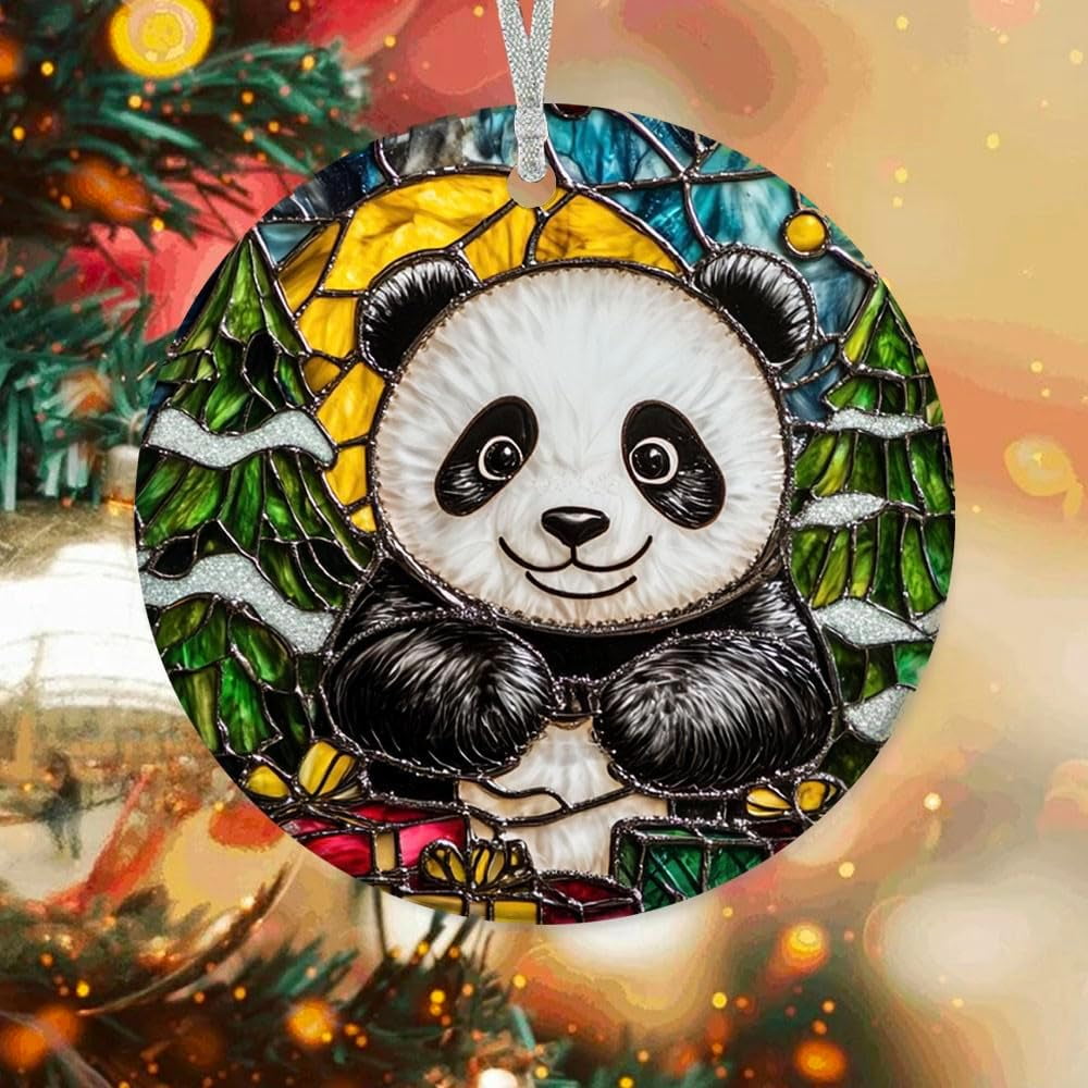 Customized Panda Ornaments 2025, Panda for Christmas 2025, Panda ...