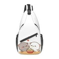 thumbnail image 1 of Customized Peach And Goma Mochi Cat Eating Ramen Sling Bag for Men Fashion Shoulder Chest Crossbody Backpack Traveling Daypack, 1 of 7