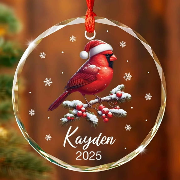 Customized Peacock Glass Christmas Ornament 2025, Peacock Christmas Ornament Gift for Husband Wife Dad Mom, Personalized Peacocks Glass Ornaments for Xmas Tree, Bird Enthusiast Decoration