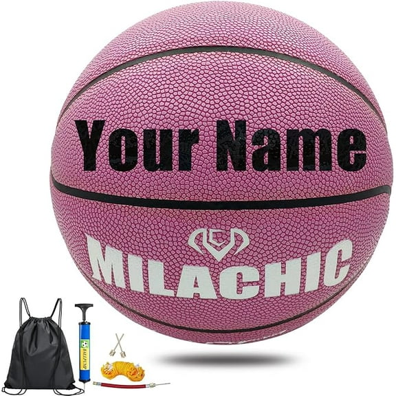 Customized Personalized Basketball, Glow in The Dark Personalized Basketball Gift Size 7 (29.5") / Size 6 (28.5") / Size 5 (27.5"), Custom Name, Text, Logo, Photos on Basketball