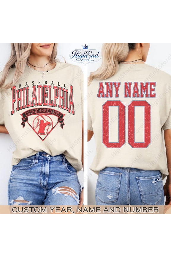 Customized Philadelphia shirt, baseball Tee, Funny Baseball t-shirt, Philadelphia baseball Tee, Custom baseball mom, Baseball Gift tee