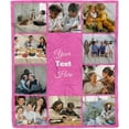 thumbnail image 1 of Customized Photo Collage Blanket-Wedding Blanket. Soft Fleece Throw Blanket, Personalized Picture Blanket. Gift for Wedding, Christmas, Birthday & Anniversary.(Photo Blanket- 07, 50" X 60") A Blankets, 1 of 5