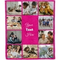 thumbnail image 1 of Customized Photo Collage Blanket-Wedding Blanket. Soft Fleece Throw Blanket, Personalized Picture Blanket. Gift for Wedding, Christmas, Birthday & Anniversary.(Photo Blanket- 07, 50" X 60") A Blankets, 1 of 5