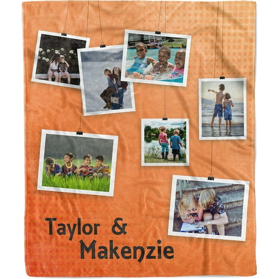 Customized Photo Collage Blanket-Wedding Blanket. Soft Fleece Throw Blanket, Personalized Picture Blanket. Gift for Wedding, Christmas, Birthday & Anniversary.(Photo Blanket- 07, 50" X 60") A Blankets