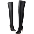 thumbnail image 1 of Customized Plus Size Pointed Toe Stiletto High Heel Thigh High Boots Women's Over the Knee Boots, 1 of 6