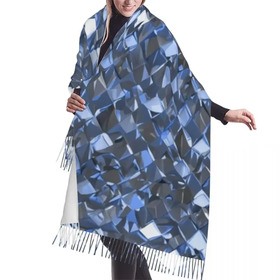 Customized Printed Argyle Pattern Scarf Men Women Winter Fall Warm Scarves Shawl Wrap