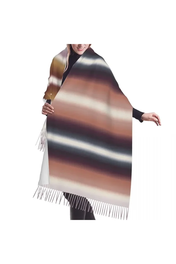 Customized Printed Flower Multicolor Pattern Art Scarf Men Women Winter Warm Scarves Shawls Wraps