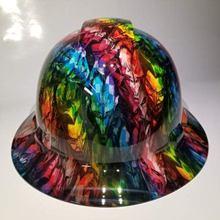 Customized Pyramex Full Brim Jokers On Acid Hard Hat with Ratcheting Suspension$$Tools & Hardware Other