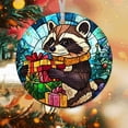 thumbnail image 1 of Customized Raccoon Stained Glass Ornaments, Raccoon for Christmas Tree, Raccoon Suncatcher, Christmas Hanging Décor EIvd93, 1 of 4