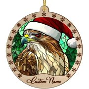 Customized Red Tailed Hawk Christmas Ornaments, Red Tailed Hawk Christmas Suncatcher, Red Tailed Hawk Stained Glass Ornaments, Red Tailed Hawk Xmas Decorations. XvqDDl Red Tailed Hawk 29