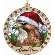 Customized Red Tailed Hawk Christmas Ornaments, Red Tailed Hawk Christmas Suncatcher, Red Tailed Hawk Stained Glass Ornaments, Red Tailed Hawk Xmas Decorations. e1rJLe Red Tailed Hawk 16