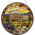 thumbnail image 1 of Customized Roman Italy Stained Glass Window Hanging, Custom Name Stained Glass Suncatcher for Women, Window Decor Perfect Home Décor, 1 of 6