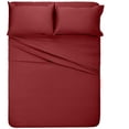 thumbnail image 1 of Customized Sheet Set For RV Camper Full Size (49x74) Solid Burgundy easy to fit in RV-mattress - 600 Thread Count 100% Cotton By The Great American Store, 1 of 3