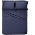 thumbnail image 1 of Customized Sheet Set For RV Camper Full XL Size (53x79) Solid Navy Blue easy to fit in RV-mattress - 600 Thread Count 100% Cotton By The Great American Store, 1 of 3
