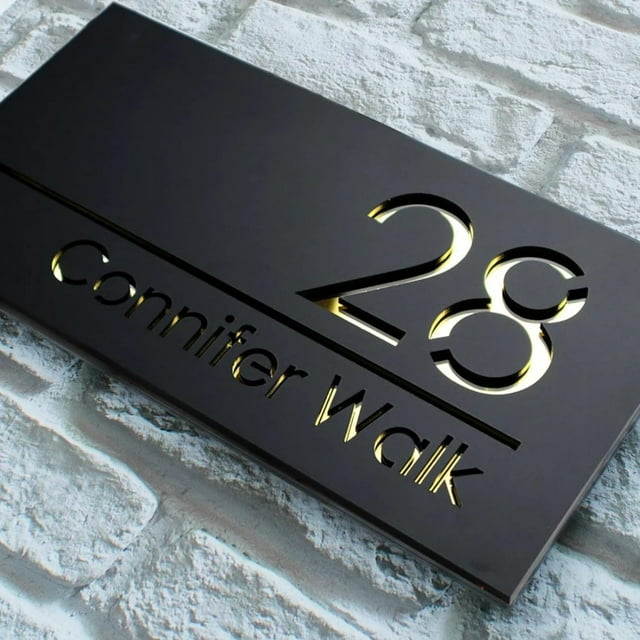 Customized Sign Outdoor House Numbers Plate Personalized House Number ...