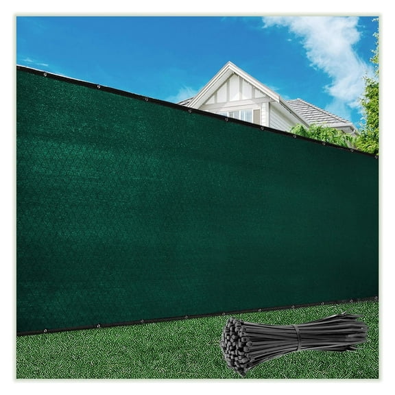 Customized Size Fence Screen Privacy Screen Green 4' x 22' - Grade 170 GSM - Heavy Duty - Cable Zip Ties Included 4' x 22' Custom Made Size