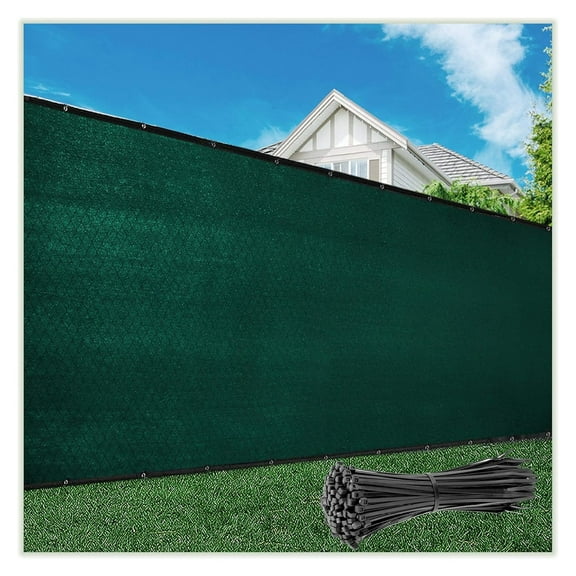 Customized Size Fence Screen Privacy Screen Green 4' x 37' - Grade 170 GSM - Heavy Duty - Cable Zip Ties Included 4' x 37' Custom Made Size