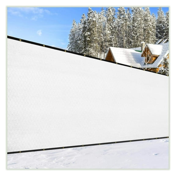 Customized Size Fence Screen Privacy Screen White 4' x 1' - Grade 170 GSM - Heavy Duty - 3 Years Warranty - Cable Zip Ties Included 4' x 1' Custom Made Size