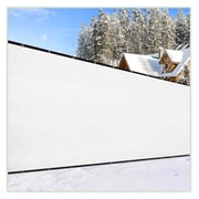 Customized Size Fence Screen Privacy Screen White 6 x 11 - Grade 170 GSM - Heavy Duty - Cable Zip Ties Included 6 x 11 Custom Made Size