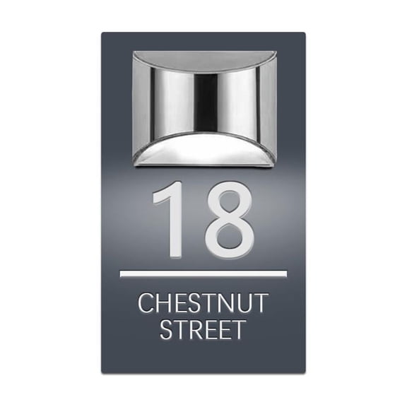 Customized Solar House Sign Personalised House Number with Solar Light, LED Modern Door Number Plaque, Outdoor Lights House Number Sign Address Plaques Light Address Sign for Houses/Yard