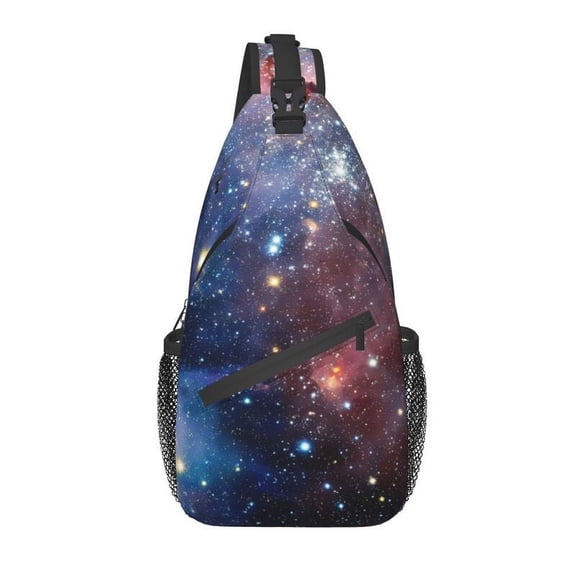 Customized Stars Galaxy Space Sling Bag Men Fashion Universe Shoulder Crossbody Chest Backpack Traveling Daypack